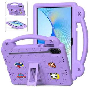 For Honor Pad X9 Handle Kickstand Children EVA Shockproof Tablet Case(Light Purple)