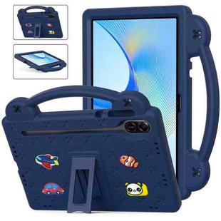 For Honor Pad X9 Handle Kickstand Children EVA Shockproof Tablet Case(Navy Blue)