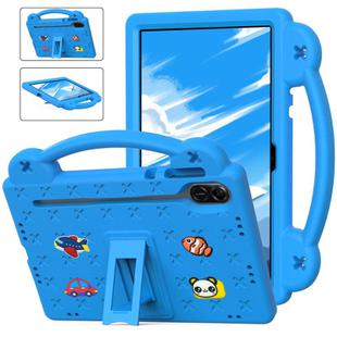 For Honor Pad X9a Handle Kickstand Children EVA Shockproof Tablet Case(Sky Blue)
