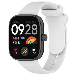 For Redmi Watch 4 Solid Color Liquid Silicone Watch Band(Light Gray)