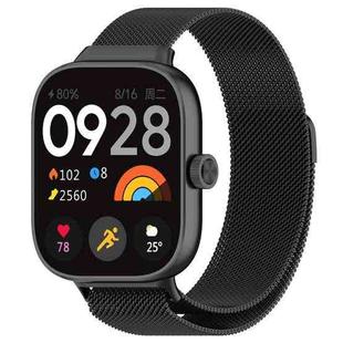 For Redmi Watch 4 Milan Magnetic Steel Mesh Watch Band(Black)