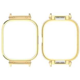 For Redmi Watch 4 Metal Frame Watch Protective Case(Gold)