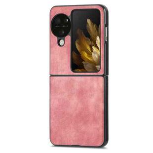 For OPPO Find N3 Vintage Leather PC Back Sckproof Phone Case(Pink)