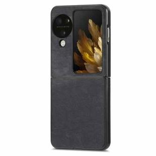 For OPPO Find N3 Vintage Leather PC Back Sckproof Phone Case(Black)