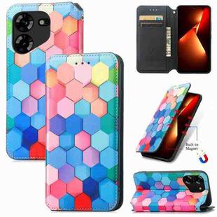 For Tecno Pova 5 4G CaseNeo Colorful Magnetic Leather Phone Case(Colorful Cube)