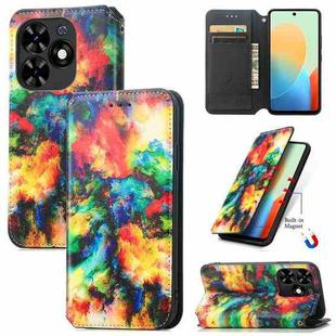 For Tecno Spark Go 2024 CaseNeo Colorful Magnetic Leather Phone Case(Colorful Cloud)