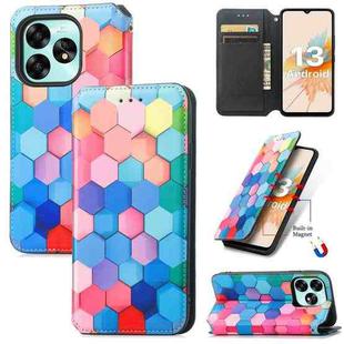 For UMIDIGI A15 CaseNeo Colorful Magnetic Leather Phone Case(Colorful Cube)