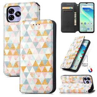 For UMIDIGI G5 CaseNeo Colorful Magnetic Leather Phone Case(Rhombus)