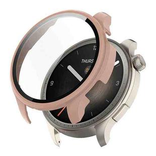 For Amazfit Balance A2286 ENKAY Hat-Prince Full Coverage Tempered Glass Film Integrated PC Watch Case(Pink)