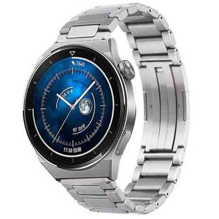 For Huawei Watch GT3 Pro 46mm / Watch GT3 46mm H-Shaped Folding Buckle Stainless Steel Metal Watch Band(Silver)