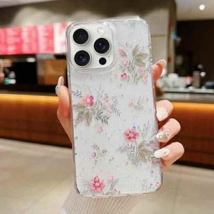 For iPhone 15 Pro Max Spring Garden Epoxy TPU Phone Case(F04 French Flowers)