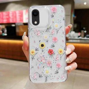 For iPhone XR Spring Garden Epoxy TPU Phone Case(F01 Love of Butterfly)