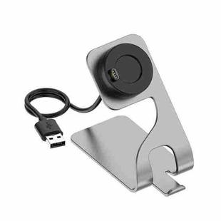 JUNSUNMAY For Garmin Venu 3 / Venu 3S USB Port Aluminum Alloy Watch Charger Holder, Length: 1.5m(Grey)
