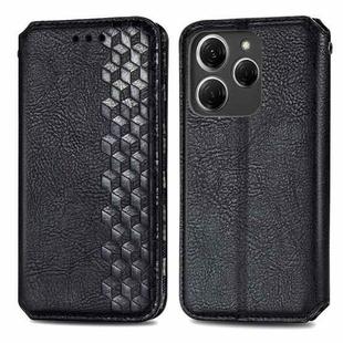 ForTecno Spark 20 Pro Cubic Grid Pressed Magnetic Leather Phone Case(Black)
