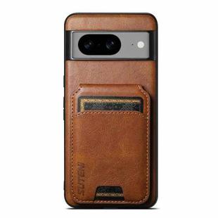 For Google Pixel 6 Suteni H02 Leather Wallet Stand Back Phone Case(Brown)