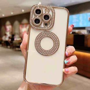 For iPhone 15 Pro Electroplated Diamond TPU Phone Case(Gold)