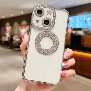 For iPhone 15 Electroplated Diamond TPU Phone Case(Silver)