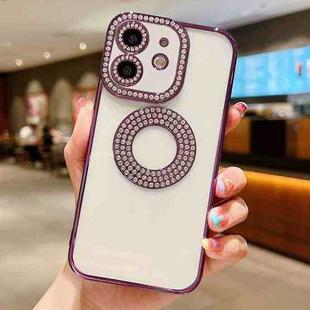 For iPhone  11 Electroplated Diamond TPU Phone Case(Purple)