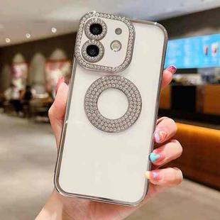 For iPhone  11 Electroplated Diamond TPU Phone Case(Silver)