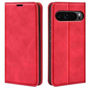 For Google Pixel 9 Pro XL Retro-skin Magnetic Suction Leather Phone Case(Red)