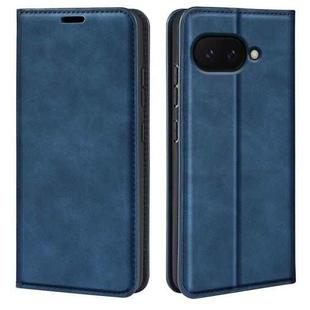 For Google Pixel 9a Retro-skin Magnetic Suction Leather Phone Case(Dark Blue)