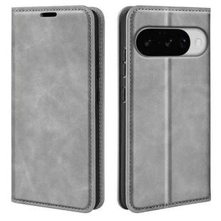 For Google Pixel 10 / 10 Pro Retro-skin  Magnetic Suction Leather Phone Case(Grey)