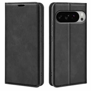 For Google Pixel 10 Pro XL Retro-skin Magnetic Suction Leather Phone Case(Black)