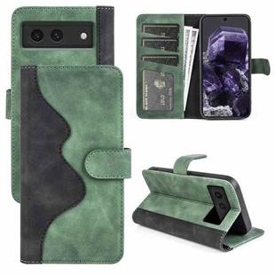 For Google Pixel 8a Stitching Horizontal Flip Leather Phone Case(Green)