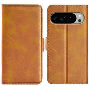 For Google Pixel 10 Pro XL Dual-side Magnetic Buckle Horizontal Flip Leather Phone Case(Yellow)