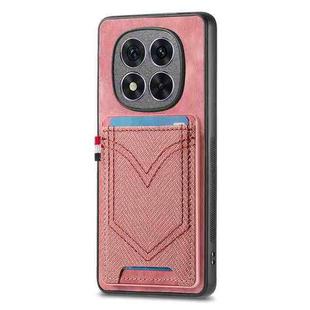 For Xiaomi Redmi Note 14 Pro 5G Denim Texture Leather Skin Phone Case with Card Slot(Pink)