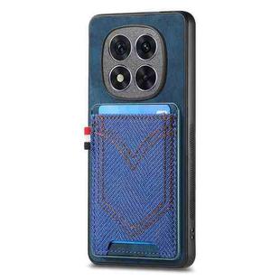 For Xiaomi Redmi Note 14 Pro+ 5G Denim Texture Leather Skin Phone Case with Card Slot(Blue)