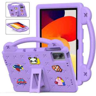 For Xiaomi Redmi Pad SE 11 2023  Handle Kickstand Children EVA Shockproof Tablet Case(Light Purple)
