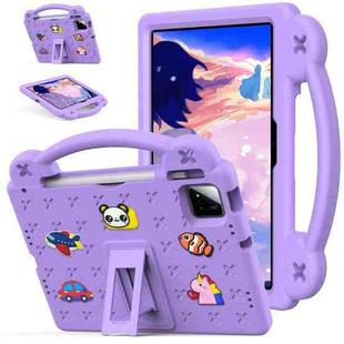 For Xiaomi Pad 7 / 7 Pro 2024 Handle Kickstand Children EVA Shockproof Tablet Case(Light Purple)
