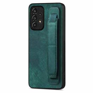 For Samsung Galaxy A32 5G Retro Wristband Holder Leather Back Phone Case(Green)