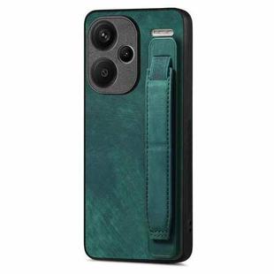 For Xiaomi Redmi Note 13 Pro+ Retro Wristband Holder Leather Back Phone Case(Green)