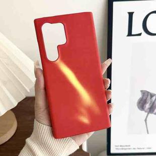 For Samsung Galaxy S24 Ultra 5G Thermal Sensor Discoloration Silicone Phone Case(Red)