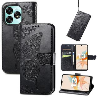 For UMIDIGI G5 / G5A Butterfly Love Flower Embossed Leather Phone Case(Black)