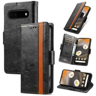 For Google Pixel 6a CaseNeo Splicing Dual Magnetic Buckle Leather Phone Case(Black)