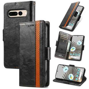 For Google Pixel 7 CaseNeo Splicing Dual Magnetic Buckle Leather Phone Case(Black)
