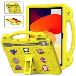 For  Lenovo Tab  P12 Handle Kickstand Children EVA Shockproof Tablet Case(Yellow)