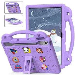 For  Lenovo Xiaoxin Pad Pro 12.7 2025 Handle Kickstand Children EVA Shockproof Tablet Case(Light Purple)