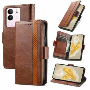 For vivo V29 5G CaseNeo Splicing Dual Magnetic Buckle Leather Phone Case(Brown)