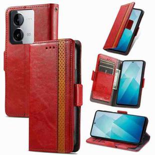 For vivo iQOO Z8 CaseNeo Splicing Dual Magnetic Buckle Leather Phone Case(Red)