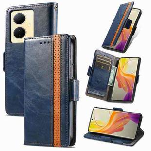 For vivo Y78 CaseNeo Splicing Dual Magnetic Buckle Leather Phone Case(Blue)