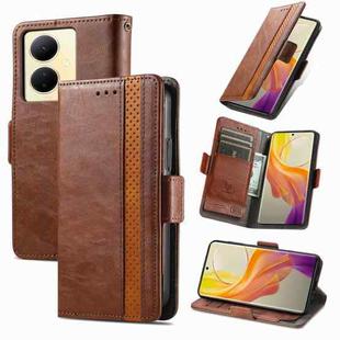 For vivo Y78 CaseNeo Splicing Dual Magnetic Buckle Leather Phone Case(Brown)