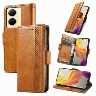 For vivo Y78 CaseNeo Splicing Dual Magnetic Buckle Leather Phone Case(Khaki)