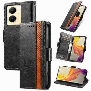 For vivo Y78+ CaseNeo Splicing Dual Magnetic Buckle Leather Phone Case(Black)