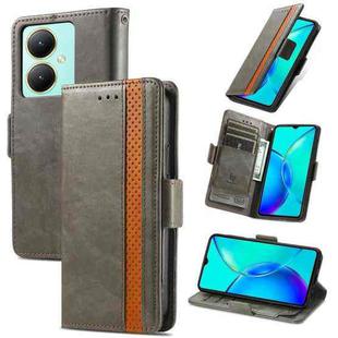 For vivo Y27 CaseNeo Splicing Dual Magnetic Buckle Leather Phone Case(Gray)