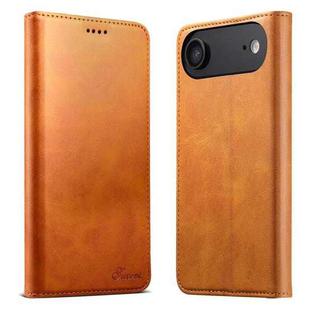 For iPhone 17 Air Suteni Calf Texture Horizontal Flip Leather Phone Case(Khaki)