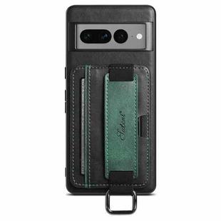 For Googel Pixel 8 Suteni H13 Card Wallet Wrist Strap Holder PU Phone Case(Black)